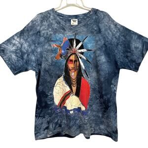 Vintage Single Stitch Tee Shirt Native American Branded Size XXL Tennessee River